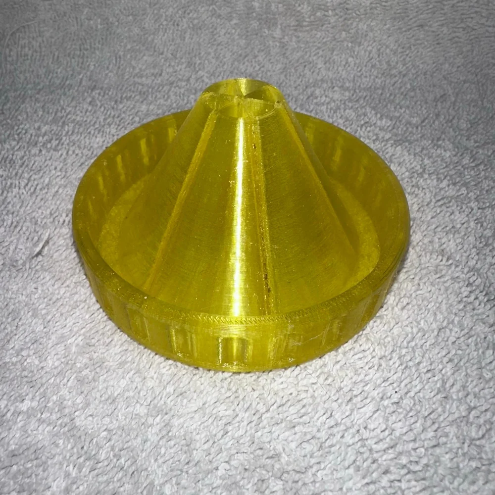 3D Printed Fruit Fly Mason Jar Lid Trap Fluorescent Yellow- Lid ONLY